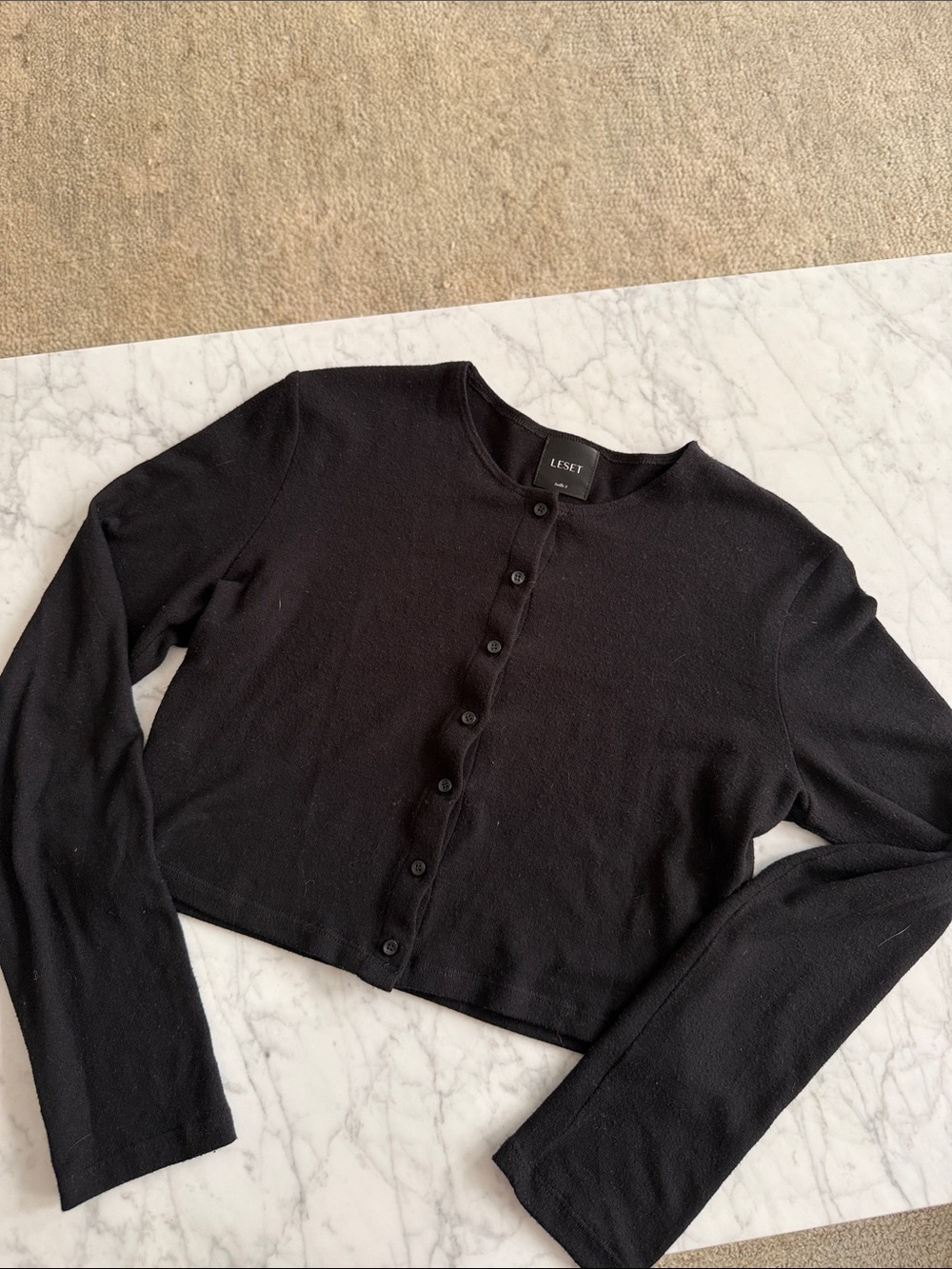 LESET Lauren cropped cardi